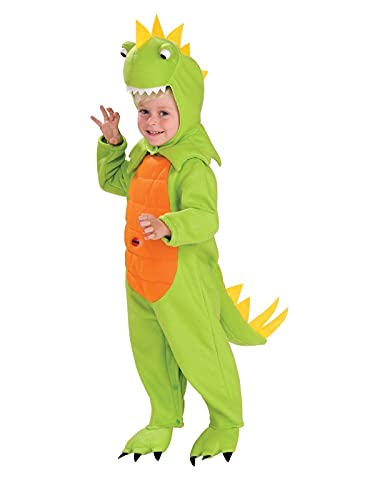 Rubies Talking Plush Dinosaur Child Costume, Small Green