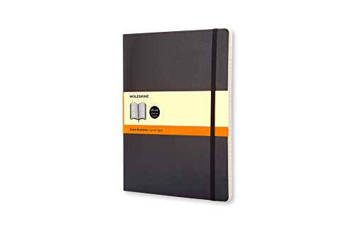 Moleskine Classic Notebook, Soft Cover, XL (7.5' x 9.5') Ruled/Lined, Black, 192 Pages