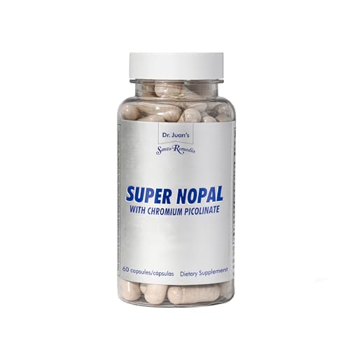 Santo Remedio's Super Nopal, Exclusive Formula with Nopal, Gurmar (Gymnema Silvestre), and Vanadyl Sulfate. 60 Capsules (30 Servings)