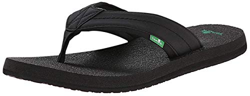 Sanuk Women's Yoga Mat Wedge Flip-Flop (40 M EU / 7 D(M) US, Black 2)