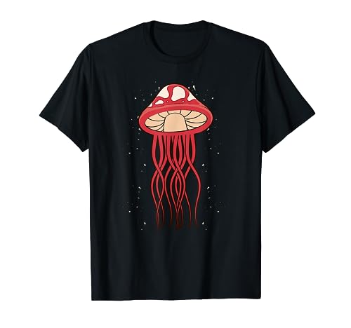 Cute Underwater Sea Jellyfish Mushroom Foraging Mycology T-Shirt