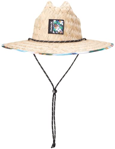 Hurley Men's Straw Hat - Channel Islands Lifeguard Straw Sun Hat, Black