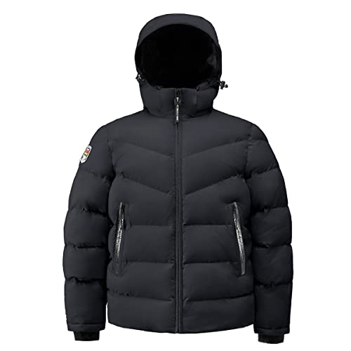 Triple F.A.T. Goose Men's Henson Puffer Jacket - Mens Winter Jackets - Down Jacket Men - Men's Winter Coats (Black, Large, l)