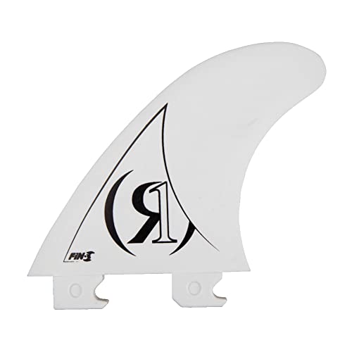 Ronix Fin-S 2.0 Tool-Less Center Surf Fin (1 Pack), White, 4. 0 Inches