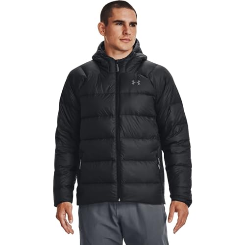 Under Armour mens Armour Down 2.0 Jacket, (001) Black / / Pitch Gray, Large