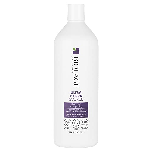 Biolage Ultra Hydra Source Shampoo | Deep Hydrating Shampoo for Very Dry Hair | Moisturizes Hair to Prevent Breakage | Paraben & Silicone-Free | Vegan | Salon Shampoo | 33.8 Fl. Oz