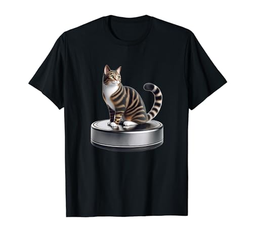Robotic Toy Vacuum Cleaner Kitten Lover Cute Cat T-Shirt