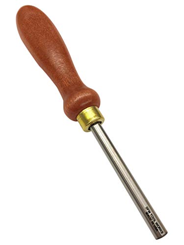 DFM Tool Works Cabinet Scraper Burnisher Tool - with Hard Maple Handle and Super Hard High Speed Steel Rod - Ideal for Card Scraper Burnishing and Woodworking Applications - Made in USA