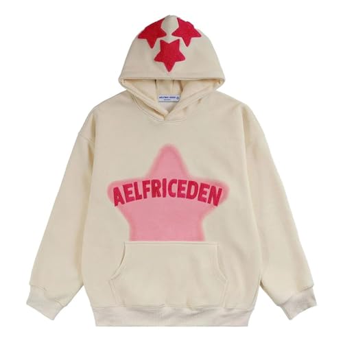 Aelfric Eden Star Graphic Hoodie Streetwear Print Trend Causal Loose Oversized Hooded Sweatshirts Pullover