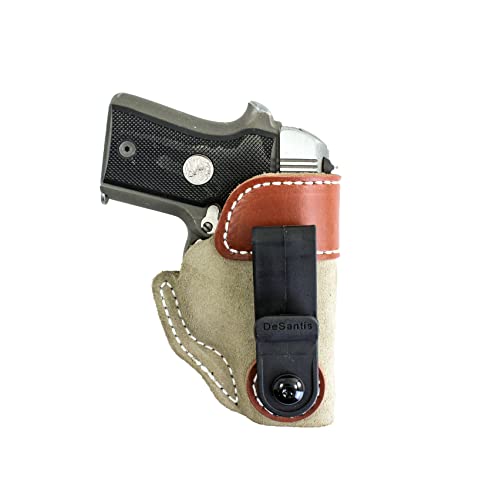 DeSantis Sof-Tuck Gun Holster with Adjustable Cant, IWB Holster, Fits Ruger LCP/Keltec P3AT/Sig P238/Colt Pony/Pocketlite/Mustang, Unisex Holster, Right Hand-Draw, Tan