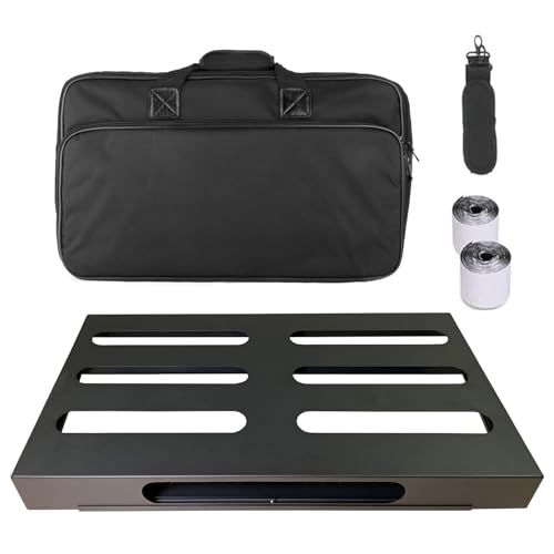 GOKKO Guitar Pedal Board 22' x 12.6' Guitar Pedalboard with Gig Bag and Mounting Tape (Build-in Power Supply Bracket)
