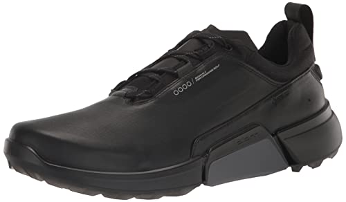 ECCO Men's Biom H4 Gore-TEX Waterproof Golf Shoe, Black, 10-10.5