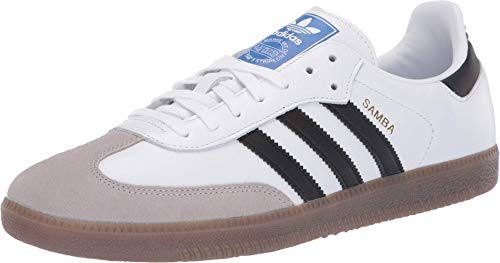 adidas Originals Men's Samba OG Sneaker White/Black/Granite 7.5