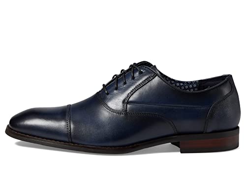 Stacy Adams Men's Kallum Cap Toe Oxford, Navy, 10