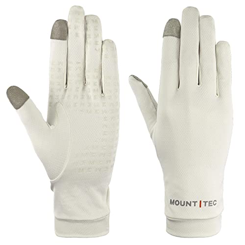 MOUNT TEC Men's Breathable Fishing Glove Summer UV Protective Gloves UPF 50+ Cool Sunblock Glove for Sailing Golfing Boating (Beige,M)