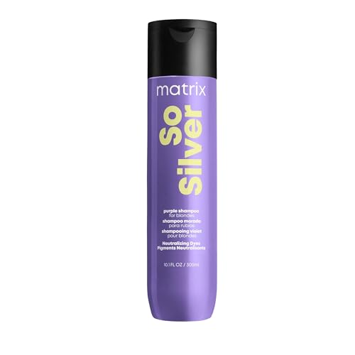 Matrix So Silver Purple Shampoo| Color Depositing & Toning | Refreshes Hair & Neutralizes Yellow Tones | For Blonde and Silver Hair | For Color Treated and Natural Hair | Salon Shampoo