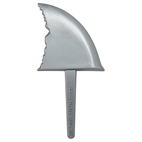 NCS Grey Shark Fin Cake and Cupcake Pick Toppers, 24 Count