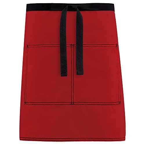 Fame CME28 Everyday Half Bistro Apron - Red (WFA83514RE)