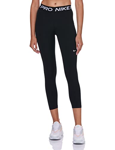 Nike Pro 365 Women's High-Rise 7/8 Leggings (Black/White, Medium)