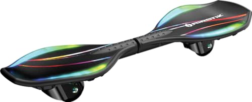 Razor Black Label RipStik Ripster Light Up–Two Wheel Caster Board with Multi-Color LED Lights, Compact and Lightweight, for Kids and Teens