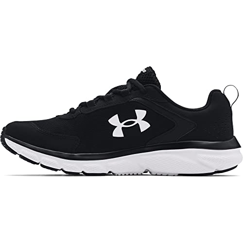 Under Armour Mens Charged Assert 9 Running Shoe, Black/White-001, 10 US