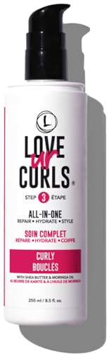 Love Ur Curls LUS Brands All-in-One Styler for Natural Curly Textures 8.5oz - Repair, Hydrate, and Style in One Step - No Crunch, No Cast, Hair Care With Shea Butter & Moringa
