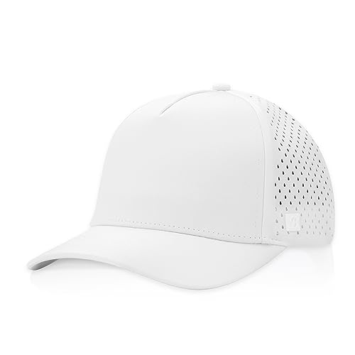 Billest Gilbert Snapback Hat | 5 Panel Blank Cap for Men & Women | Breathable & Lightweight | Outdoor | Curved Bill (White)