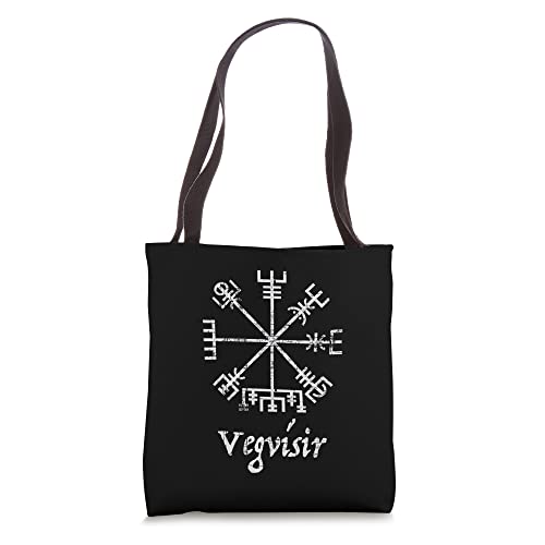 Way Finder the Viking Compass Vegvisir Tote Bag