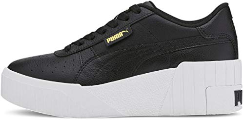New Puma Women's Cali Wedge Sneaker Puma Black/White 7.5