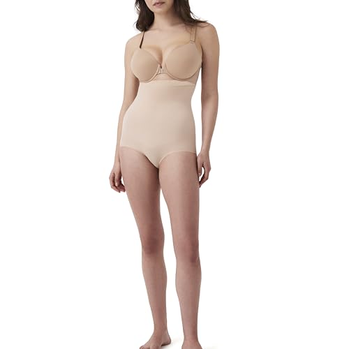 SPANX Seamless Power Sculpting High-Waisted Brief - Lightweight, All-Day Comfort - Core Control Shapewear - High-Waisted Underwear - Seamless Comfort - Soft Nude - Medium