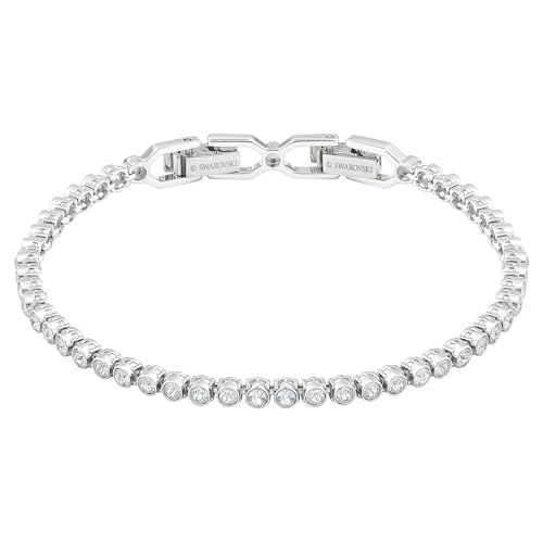 SWAROVSKI Women's Emily Collection Bracelet, Brilliant Clear Crystals with Rhodium Plating