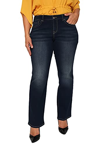 Miss Halladay Plus Size Women's Midrise Skinny Flare Jeans Size 18