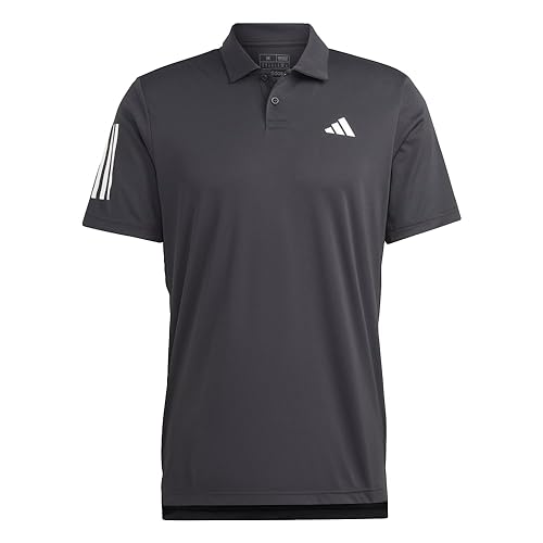 adidas Men's Club 3-Stripes Tennis Polo Shirt, Black, X-Large