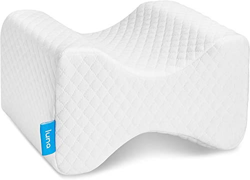 Luna Knee Pillow Orthopedic Pillow | Memory Foam Pillows for Hip Pain & Lower Back Pain Relief | Sciatica Pain Relief, Post Surgery Pillow