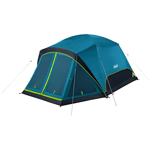 Coleman Skydome Camping Tent with Dark Room Technology, 4 Person with Screen Room