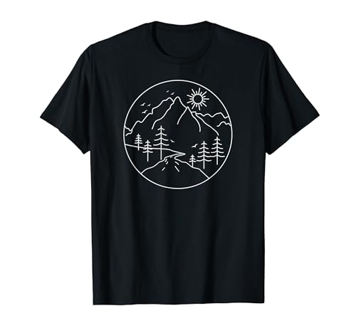 Sunrise Mountain Nature Hiking Camping Outdoors Mountains T-Shirt