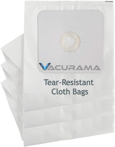 Vacurama Premium Non-Woven Cloth Central Vacuum Bags Compatible for NuTone 391, Beam, Electrolux, Kenmore, Canavac, Titan, Broan, Eureka, Hoover, Nilfisk Central Vacs - Multi-Layered- 3-Pack