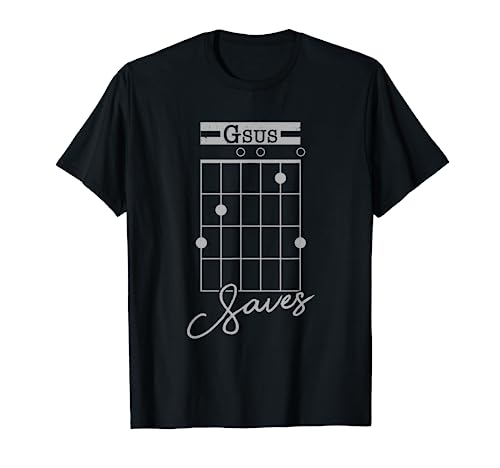 Guitar T-Shirt Gsus Saves Funny Christian Guitarist Gift T-Shirt