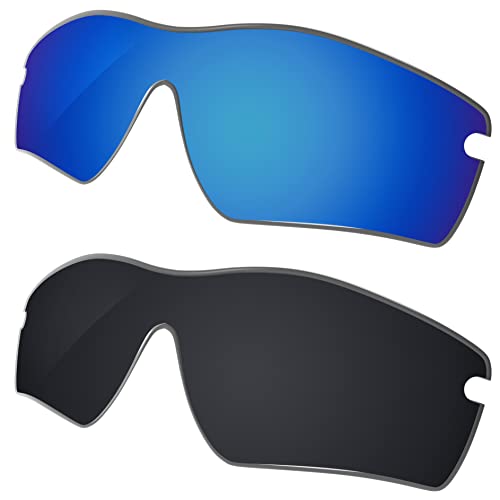 Galvanic Replacement Lenses for Oakley Radar Path | Radar Path Asian Fit(AF) Sunglasses - Ice + Black Polarized - Combo Pack