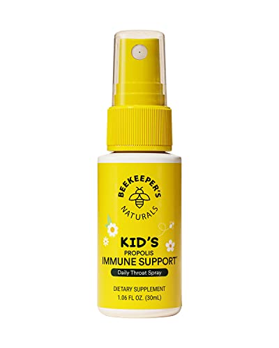 Kids Propolis Throat Spray - Natural Immune Support & Sore Throat Relief - by BEEKEEPER'S NATURALS - Has Antioxidants & Gluten-Free (1.06 oz) Pack of 1 (Kids)