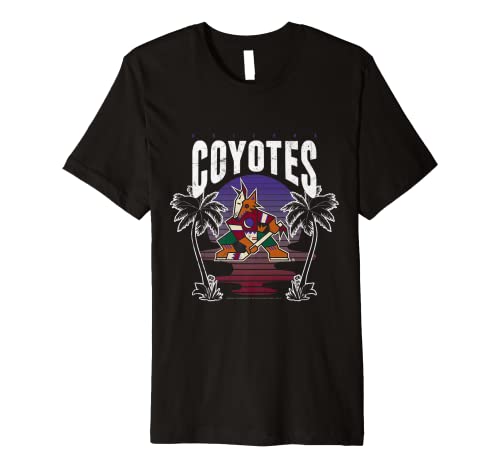 Calhoun NHL Surf & Skate Arizona Coyotes Beach Sunset Premium T-Shirt