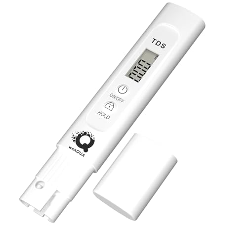 WeAQUA TDS Meter AI-Supported Self-Calibrating for Accurate Results - Total Dissolved Solids Meter- Water Quality Meter Ideal for Drinking Water, Aquariums, Hydroponics, TDS and PPM Measurement