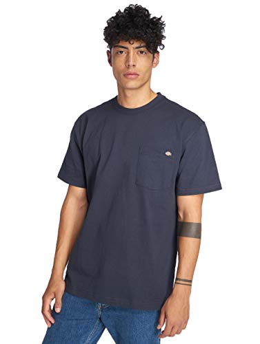 Dickie's Men's Heavyweight Crew Neck Short Sleeve Tee Big-tall,Dark Navy,X-Large Tall