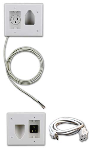 DATA COMM Electronics In-Wall Cable Management Kit: Advanced TV Cable Hider Wall Kit-Complete Low Voltage Cord Hider For Sleek Wall-Mounted TV Setup - DIY Cable Organizer, Kit Single Power Solution