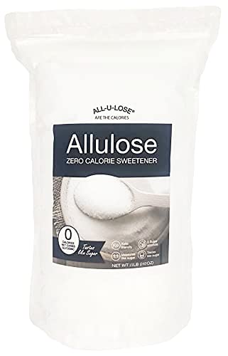 Allulose Natural Sweetener, Sugar Substitute, Non-GMO Crystalline Allulose, 15 lb stand-up pouchs