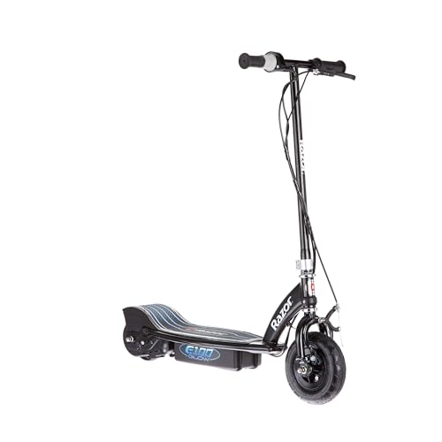 Razor E100 Glow Electric Scooter for Kids Age 8 and Up, LED Light-Up Deck, 8' Air-Filled Front Tire, Up to 40 min Continuous Ride Time