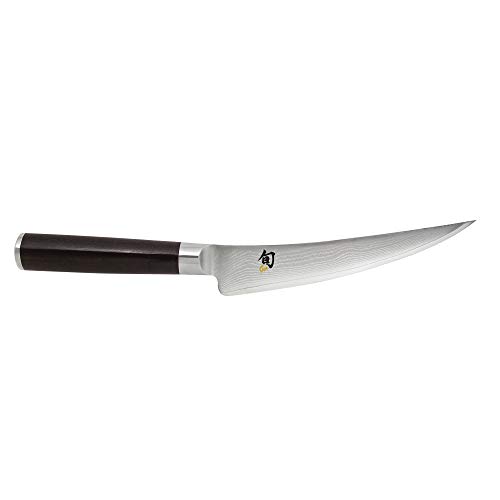 Shun Cutlery Classic Boning & Fillet Knife 6”, Easily Glides Through Meat and Fish, Authentic, Handcrafted Japanese Boning, Fillet and Trimming Knife,Silver