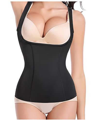 Gotoly Women's Waist Cincher Tummy Control Shapewear Compression Vest Invisible Body Shaper Black