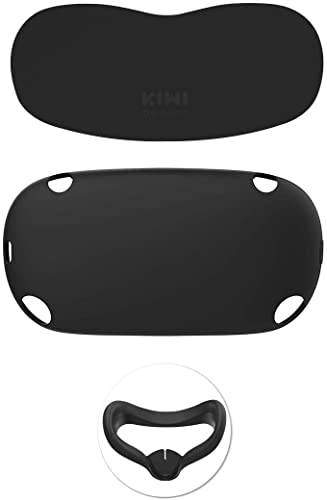 KIWISMART VR Face Cover Compatible with Oculus Quest, Anti-Dust Lens Protect Cover with Silicone Cover Mask and Head Cover for Oculus Quest Accessories