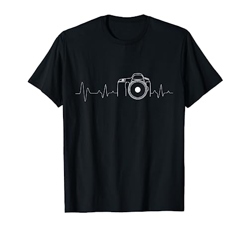 Photographer T-Shirt Gift Idea HeartBeat Photography Camera T-Shirt